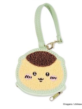 BNWT Japan Chiikawa Kurimanju Face Sagara Embroidery Mini Pouch wristlet